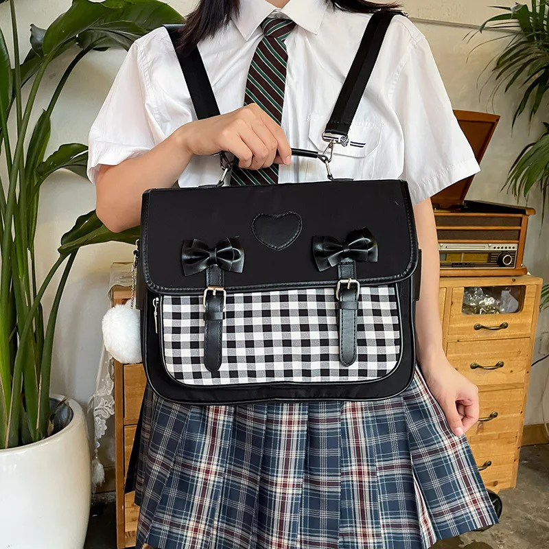 Canvas Backpack Casual - Student Backpack Japanese Lolita Style Jk