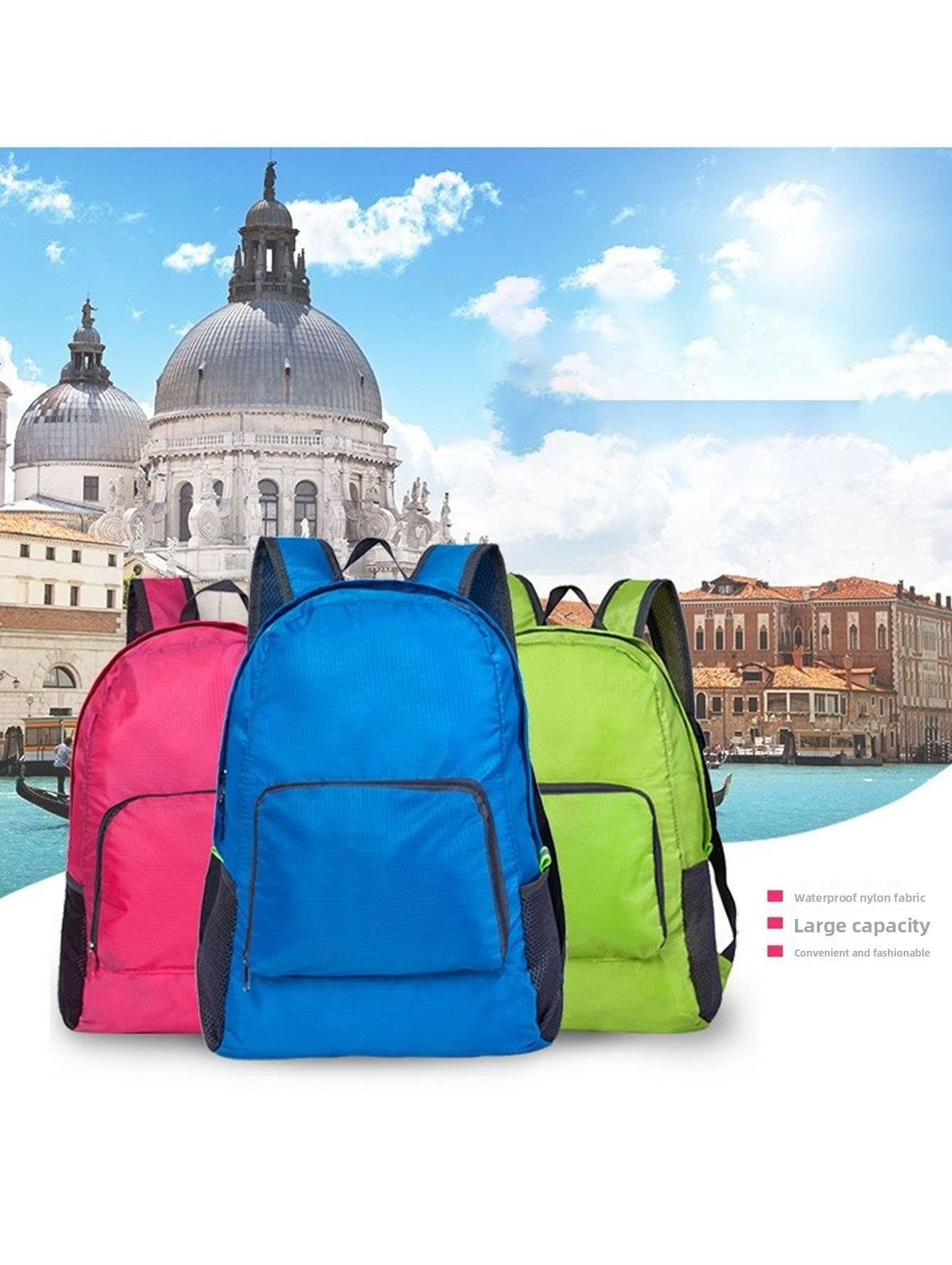 Foldable Backpack Small - Foldable travel bag, lightweight backpack, 20-35L
