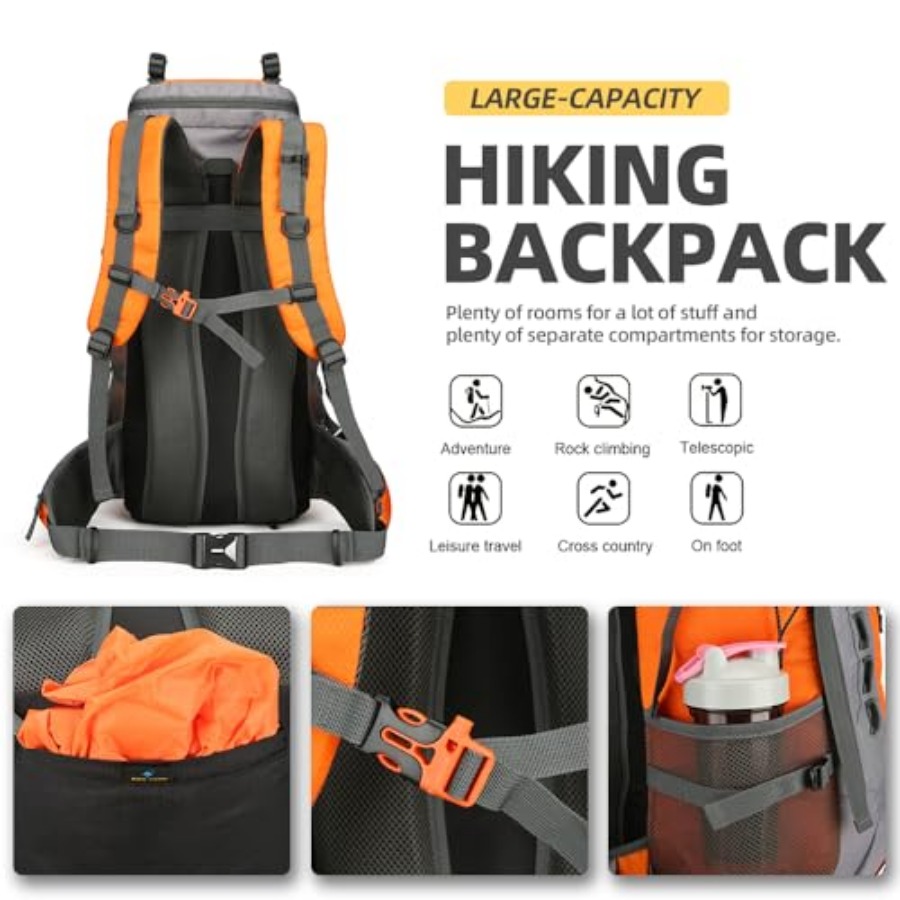 60L Hiking Backpack for Men an - огляд і ціна Hiking Backpack Waterproof