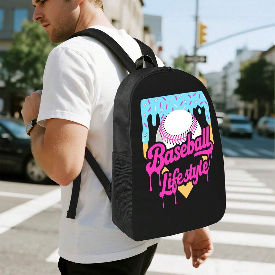 Baseball Drip Design Backpack  - огляд і ціна Laptop Backpack 15.6