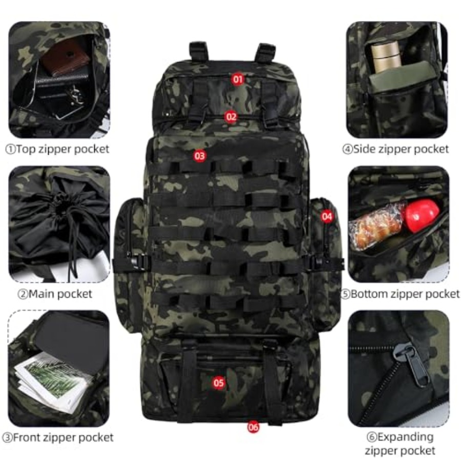 70L/100L Camping Hiking Backpa - огляд і ціна Hiking Backpack Waterproof