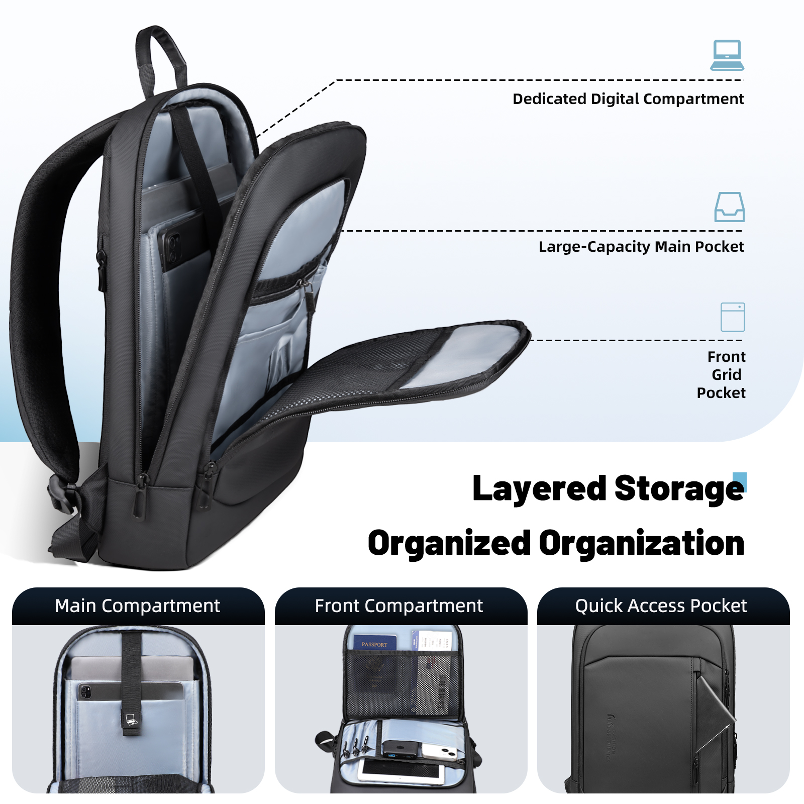 HK Lightweight Men's Business  - огляд і ціна Laptop Backpack 15.6