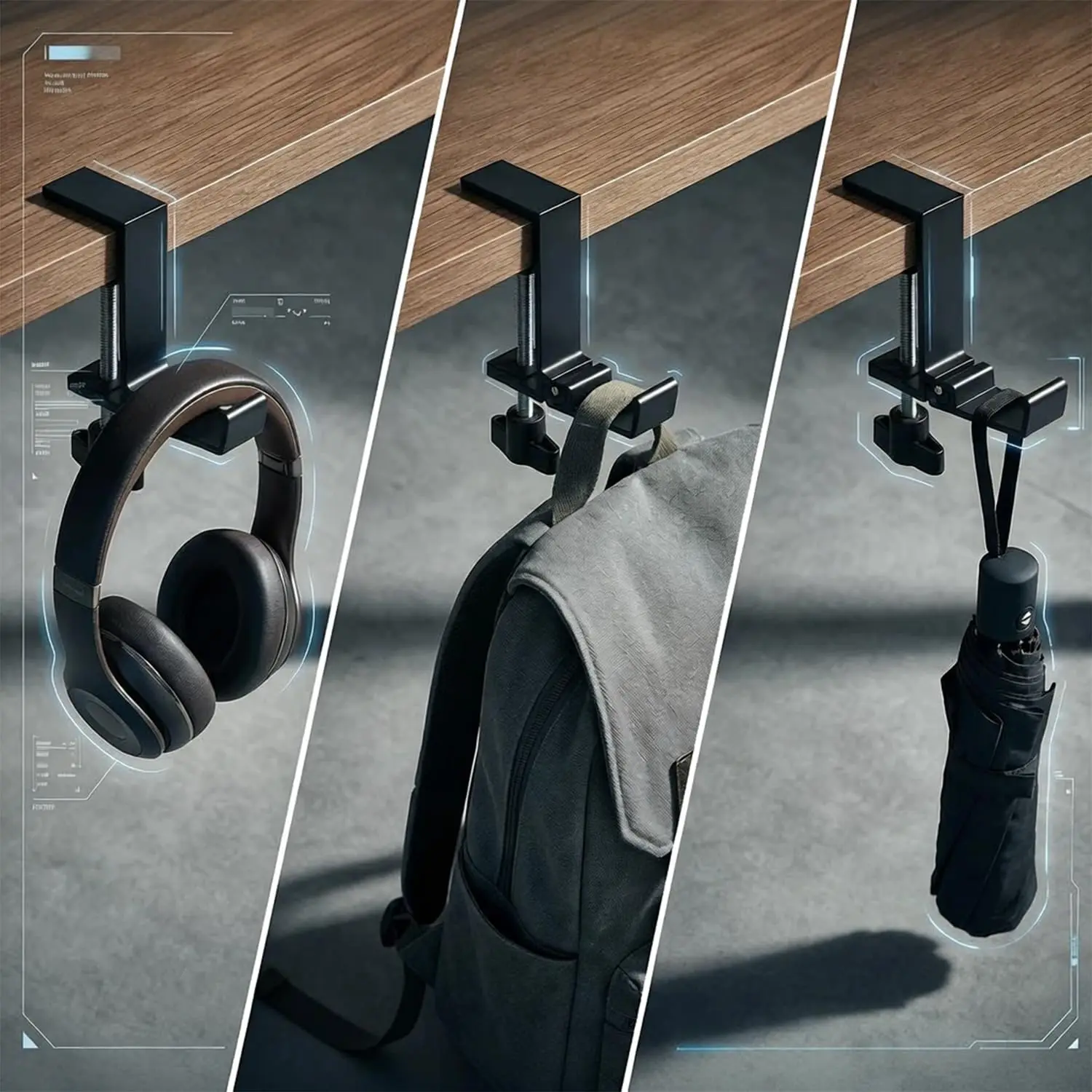 Adjustable Desk Edge Hook Gami - огляд і ціна Backpack Insert Organizer