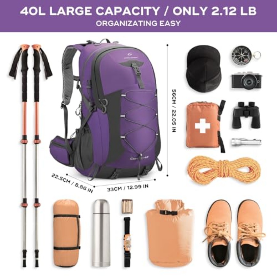 Hiking Backpack, Camping Backp - огляд і ціна Hiking Backpack Waterproof