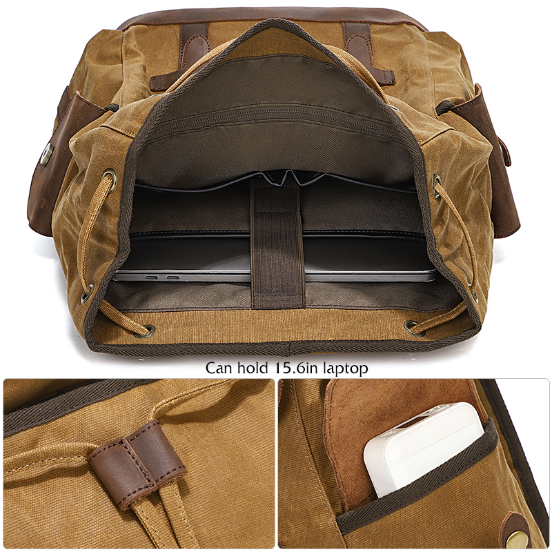 Men's Backpack Vintage Waxed C - огляд і ціна Leather Backpack Vintage