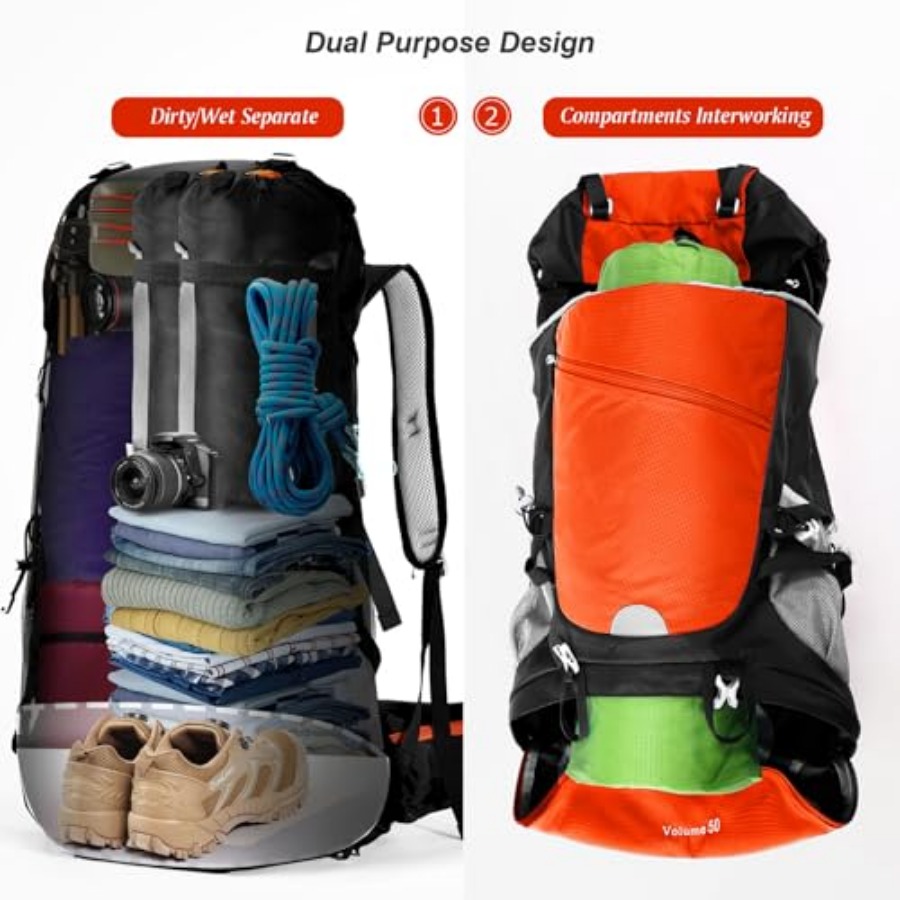50L Hiking Backpack Travel Bag - огляд і ціна Hiking Backpack Waterproof