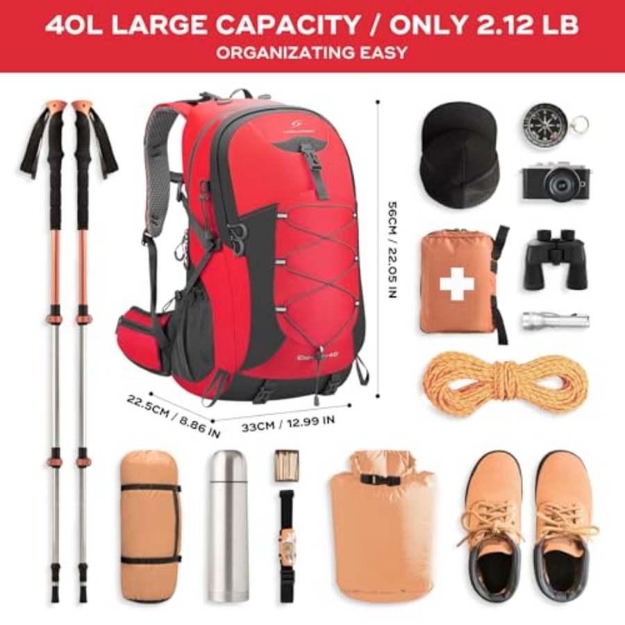 Hiking Backpack, Camping Backp - огляд і ціна Hiking Backpack Waterproof