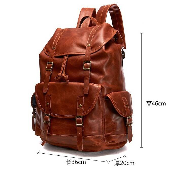 XZAN Men S Bags Fashion Europe - огляд і ціна Leather Backpack Vintage