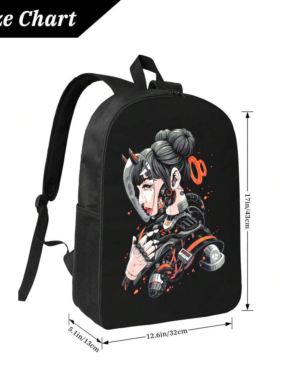 Cyberpunk Cyborg Girl Waterpro - огляд і ціна Travel Backpack Anti Theft