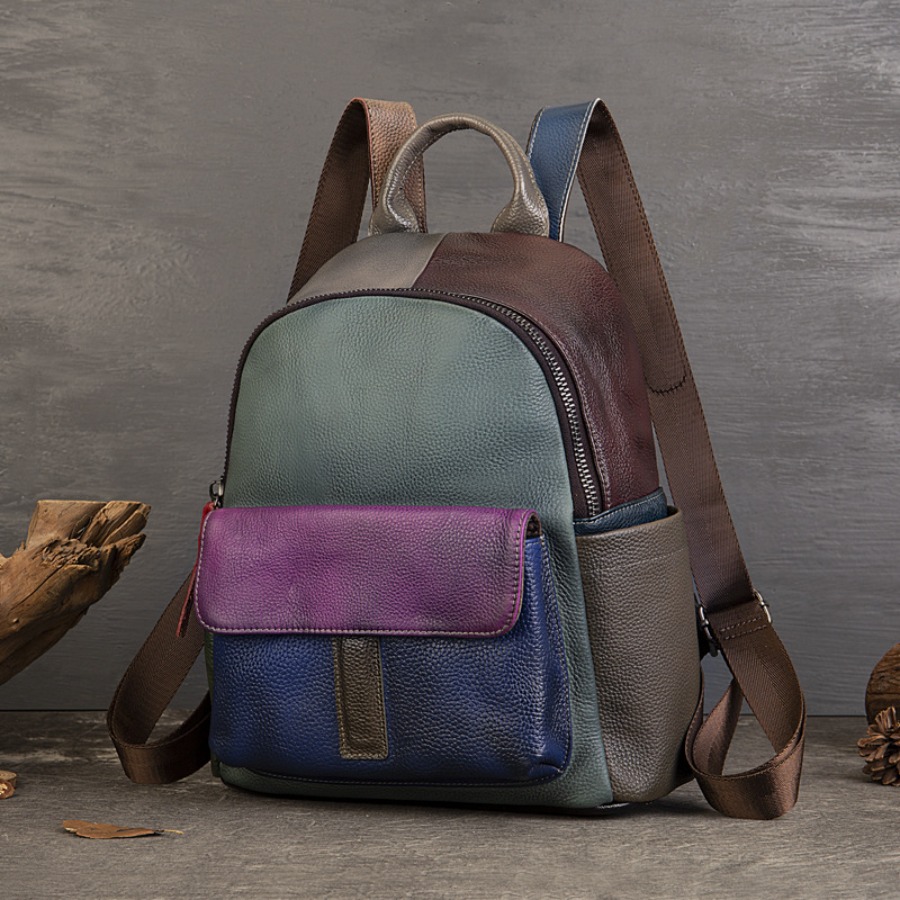 【New Arrival】 Vintage Color Bl - огляд і ціна Leather Backpack Vintage