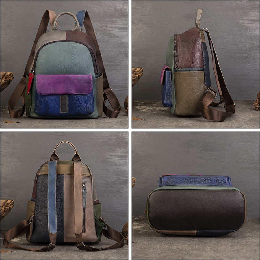 【New Arrival】 Vintage Color Bl - огляд і ціна Leather Backpack Vintage