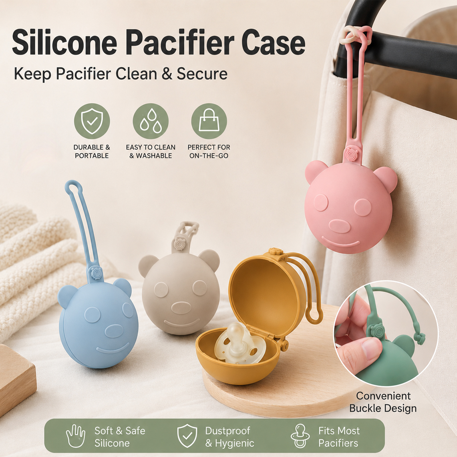 Bear-shaped portable silicone  - огляд і ціна Backpack Diaper Bag