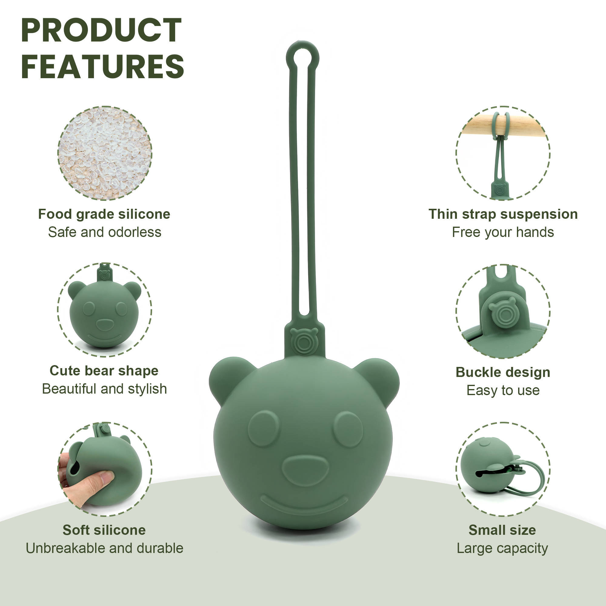 Bear-shaped portable silicone  - огляд і ціна Backpack Diaper Bag