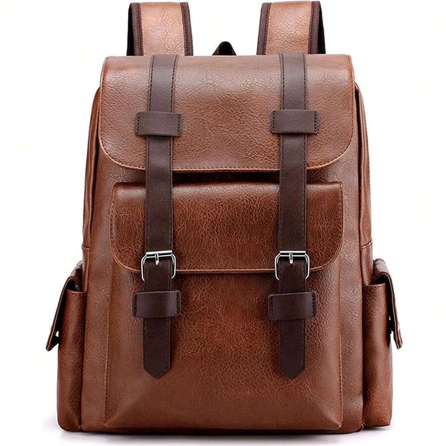 PU Leather Backpack For Men An - огляд і ціна Leather Backpack Vintage