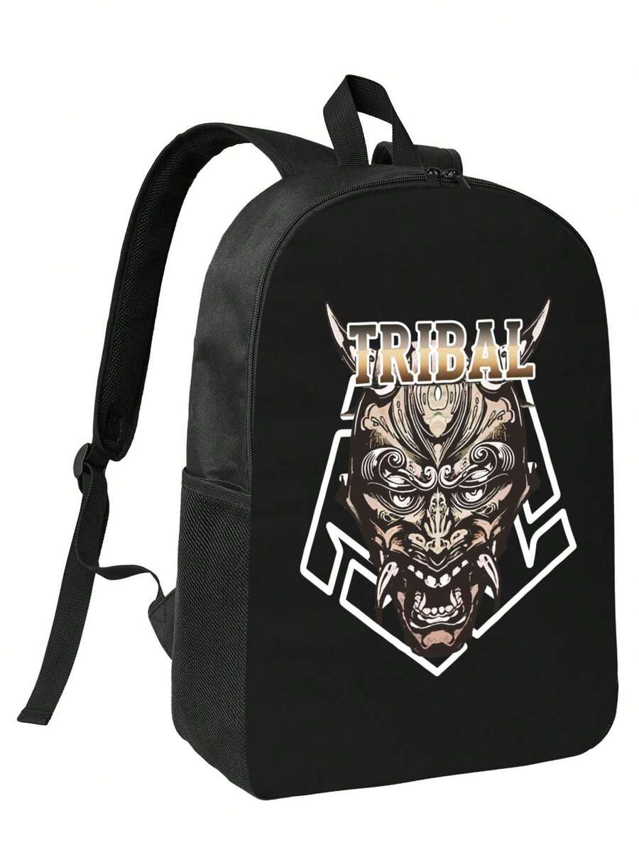 Tribal Demon Print Waterproof  - огляд і ціна Travel Backpack Anti Theft