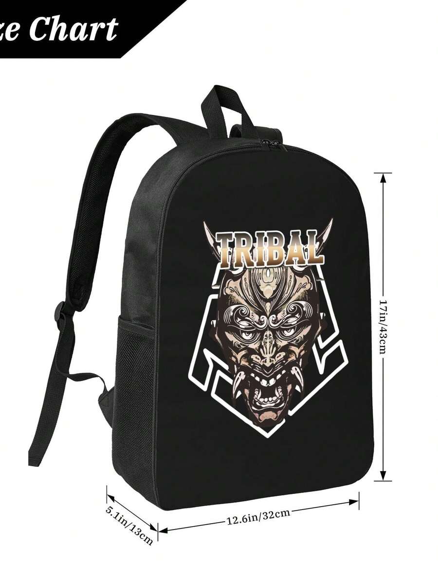 Tribal Demon Print Waterproof  - огляд і ціна Travel Backpack Anti Theft