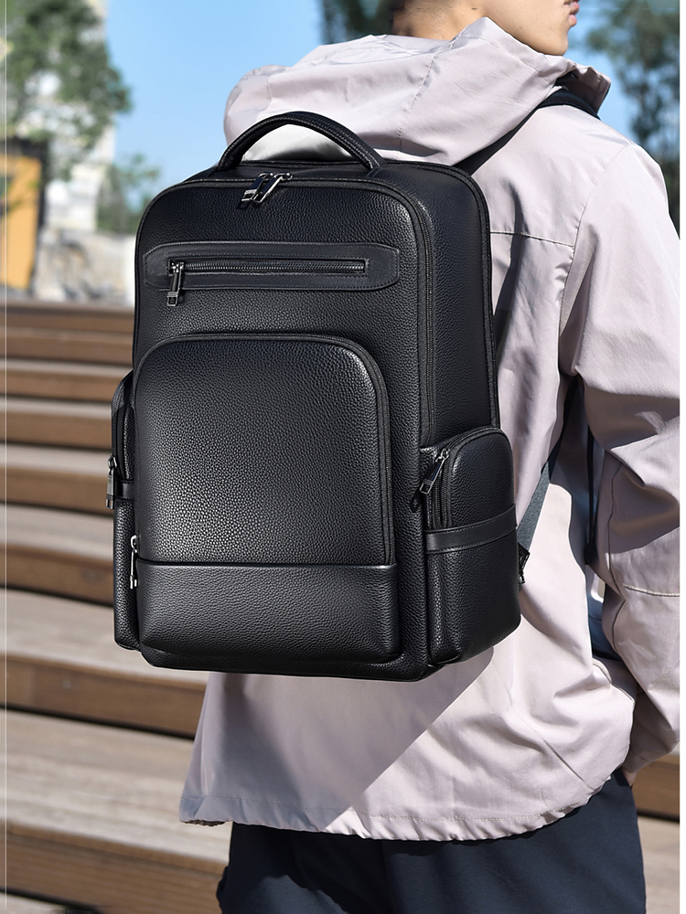 Men's Fashion Backpack PU Leat - огляд і ціна Laptop Backpack 15.6