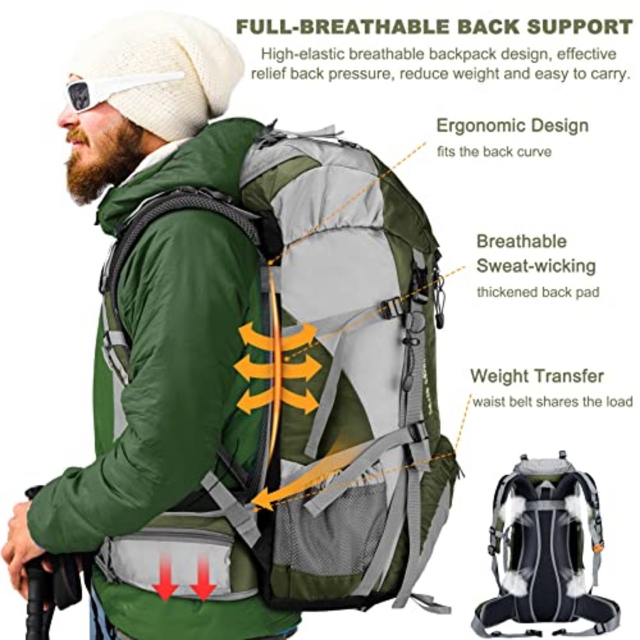 Loowoko 50L Hiking Backpack, W - огляд і ціна Hiking Backpack Waterproof