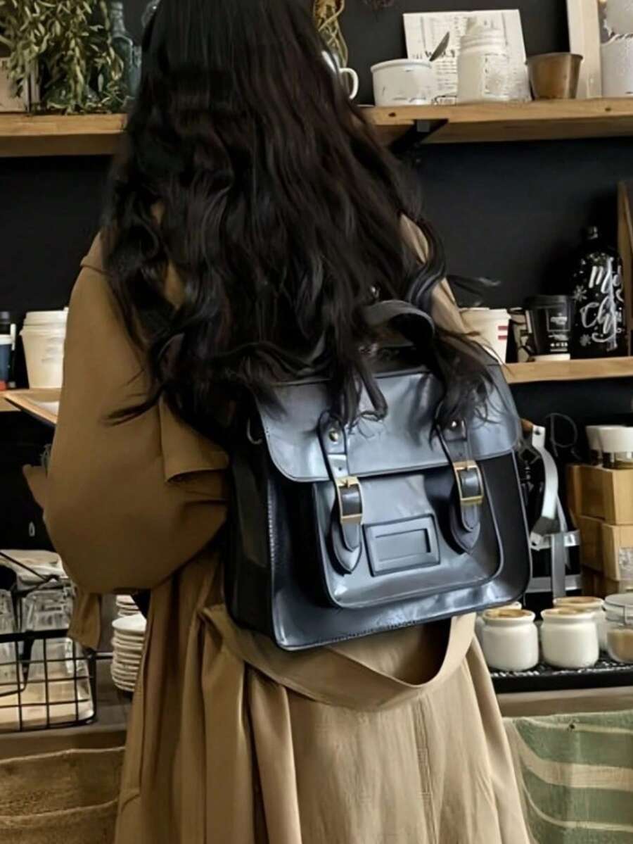 Retro British Style Satchel Ba - огляд і ціна Leather Backpack Vintage