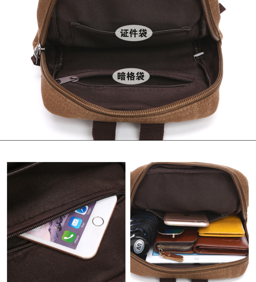 Men's Canvas Mini Backpack Men - огляд і ціна Sling Backpack Shoulder