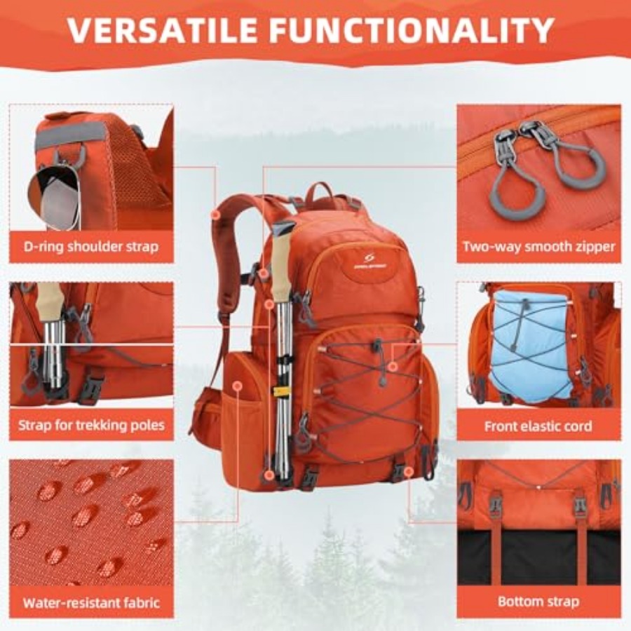 Hiking Backpack, 40L Waterproo - огляд і ціна Hiking Backpack Waterproof