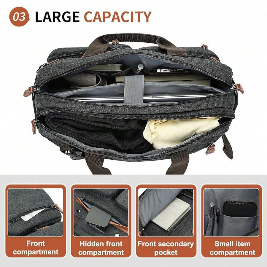 Canvas Laptop Backpack 3-In-1  - огляд і ціна Canvas Backpack Casual