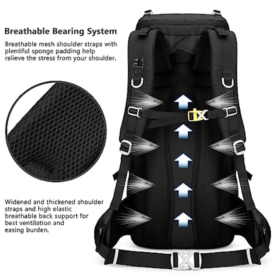 50L Hiking Backpack Men Campin - огляд і ціна Rain Cover Backpack