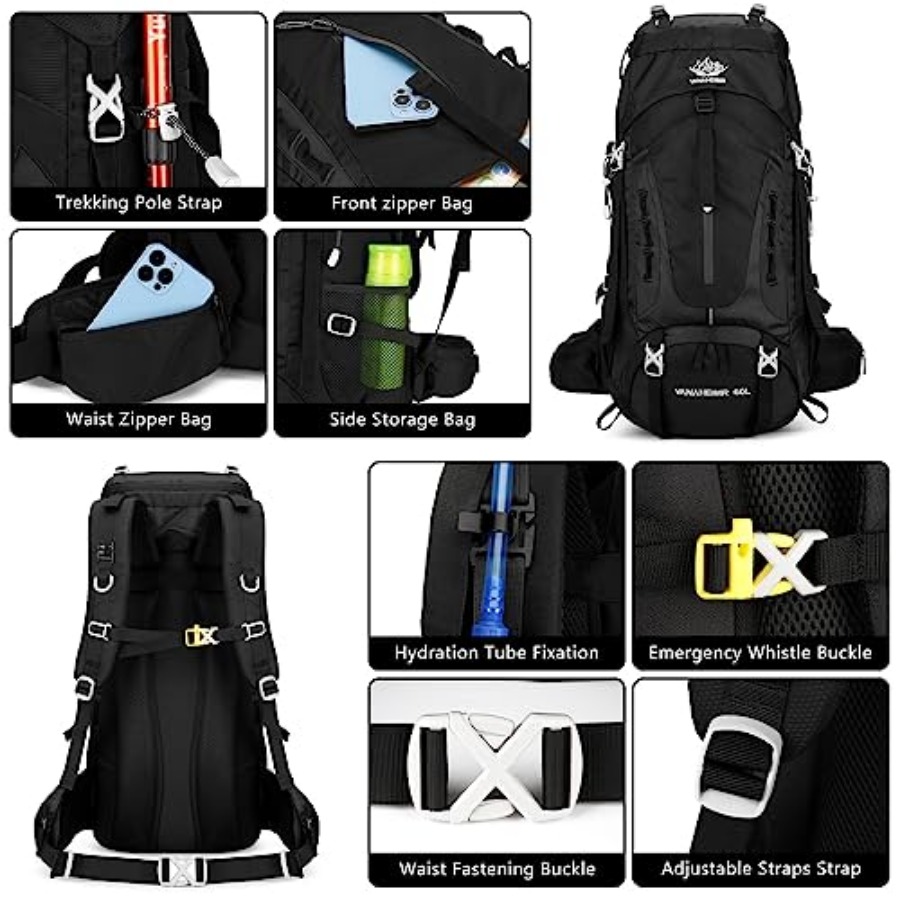 50L Hiking Backpack Men Campin - огляд і ціна Rain Cover Backpack
