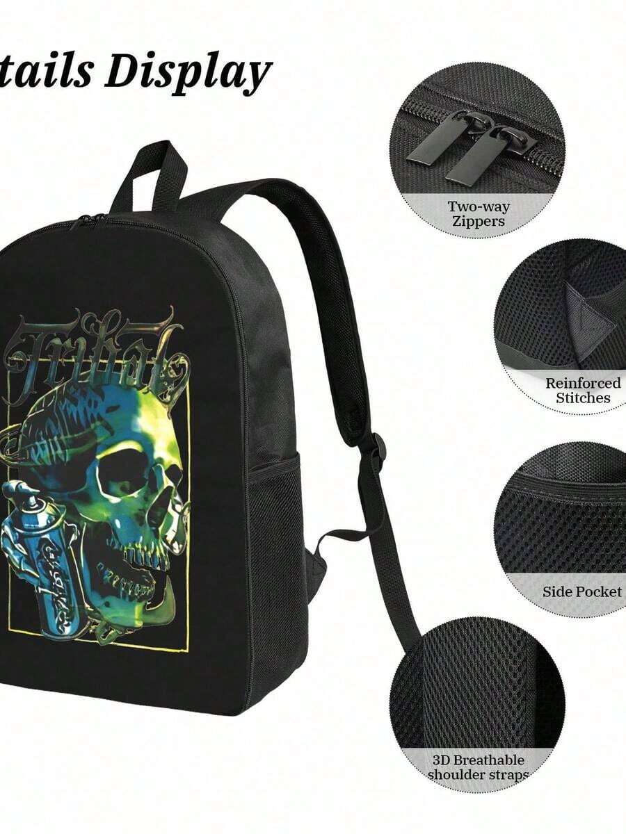 Graffiti Skull Waterproof Back - огляд і ціна Travel Backpack Anti Theft