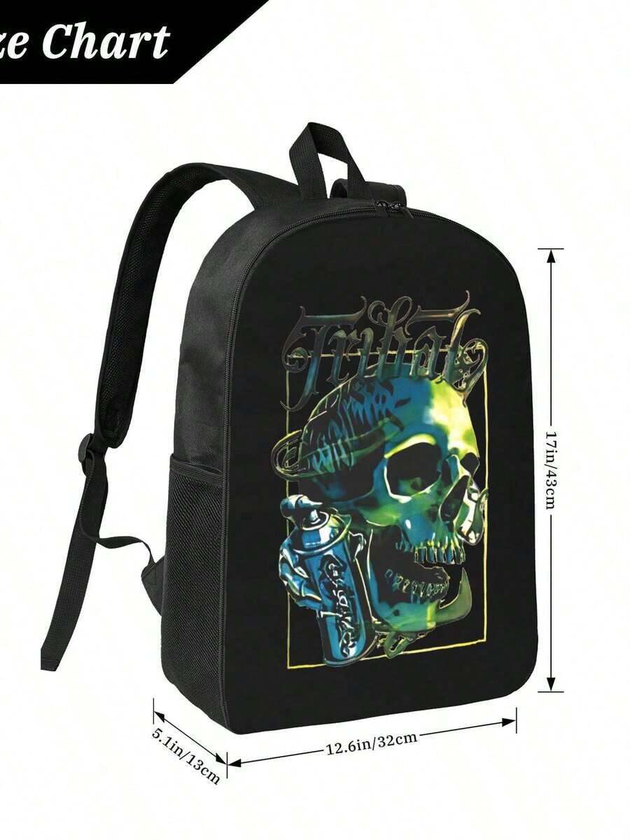 Graffiti Skull Waterproof Back - огляд і ціна Travel Backpack Anti Theft