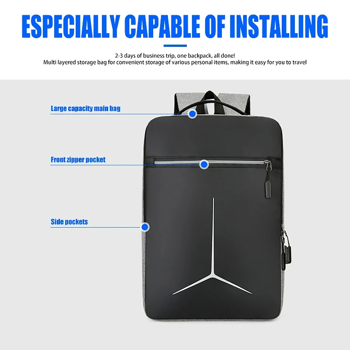New Anti-theft USB Waterproof  - огляд і ціна Travel Backpack Anti Theft
