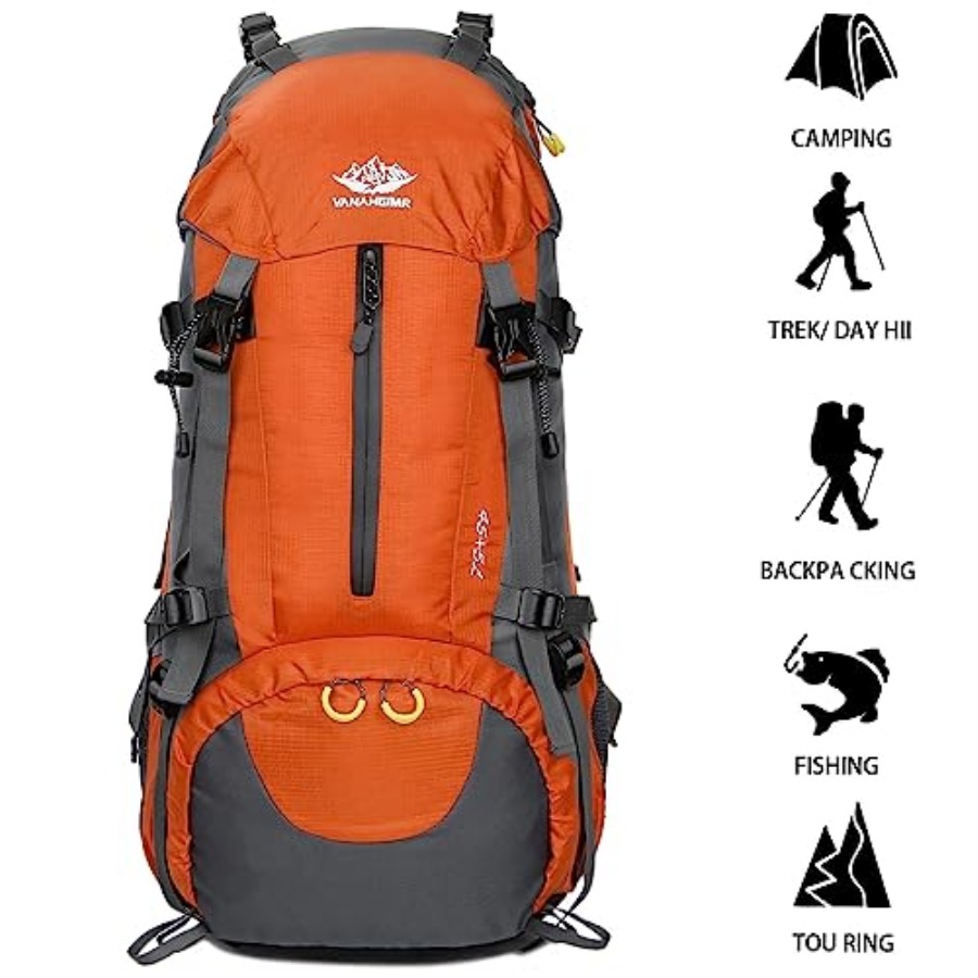 50L Hiking Backpack Men Campin - огляд і ціна Rain Cover Backpack