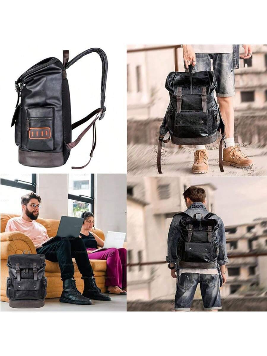 Vintage Black Leather Laptop B - огляд і ціна Leather Backpack Vintage