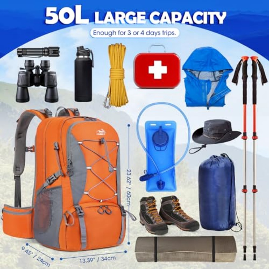 50L Hiking Backpack Waterproof - огляд і ціна Hiking Backpack Waterproof