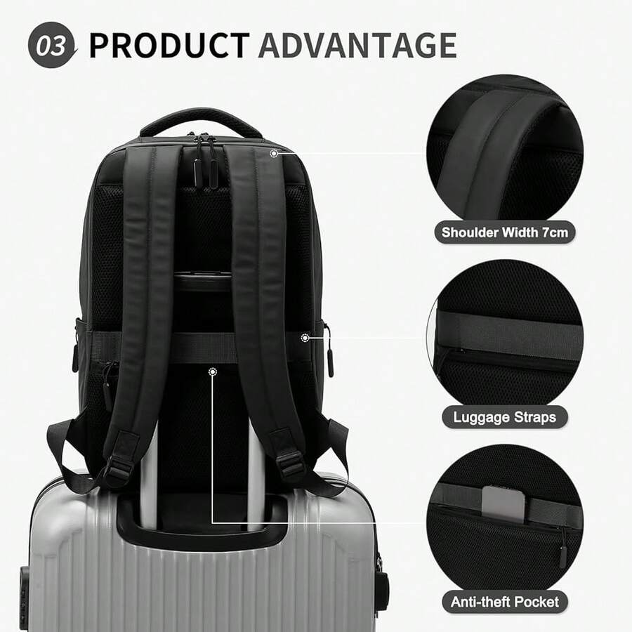 Waterproof Anti-Theft Laptop B - огляд і ціна Laptop Backpack 15.6