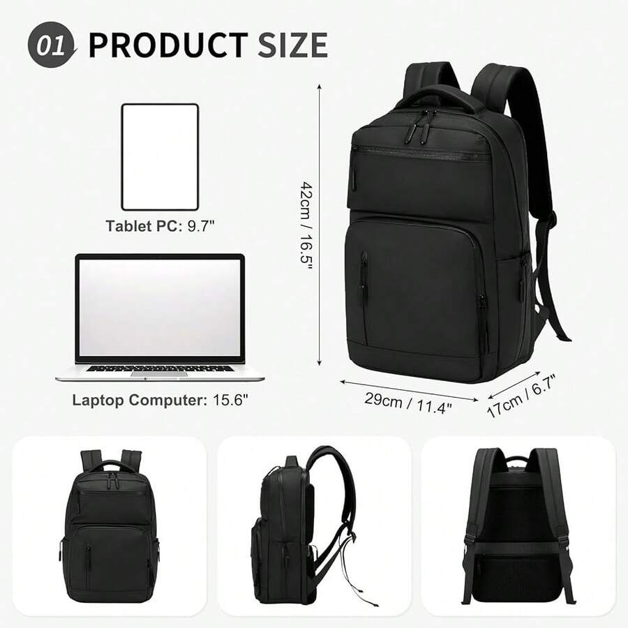 Waterproof Anti-Theft Laptop B - огляд і ціна Laptop Backpack 15.6