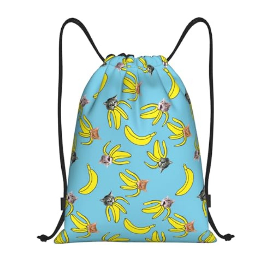 Funny Cat Banana Bananas Draws - огляд і ціна Drawstring Gym Bag