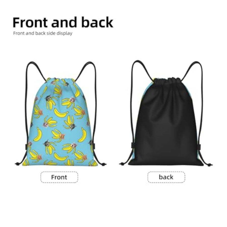 Funny Cat Banana Bananas Draws - огляд і ціна Drawstring Gym Bag