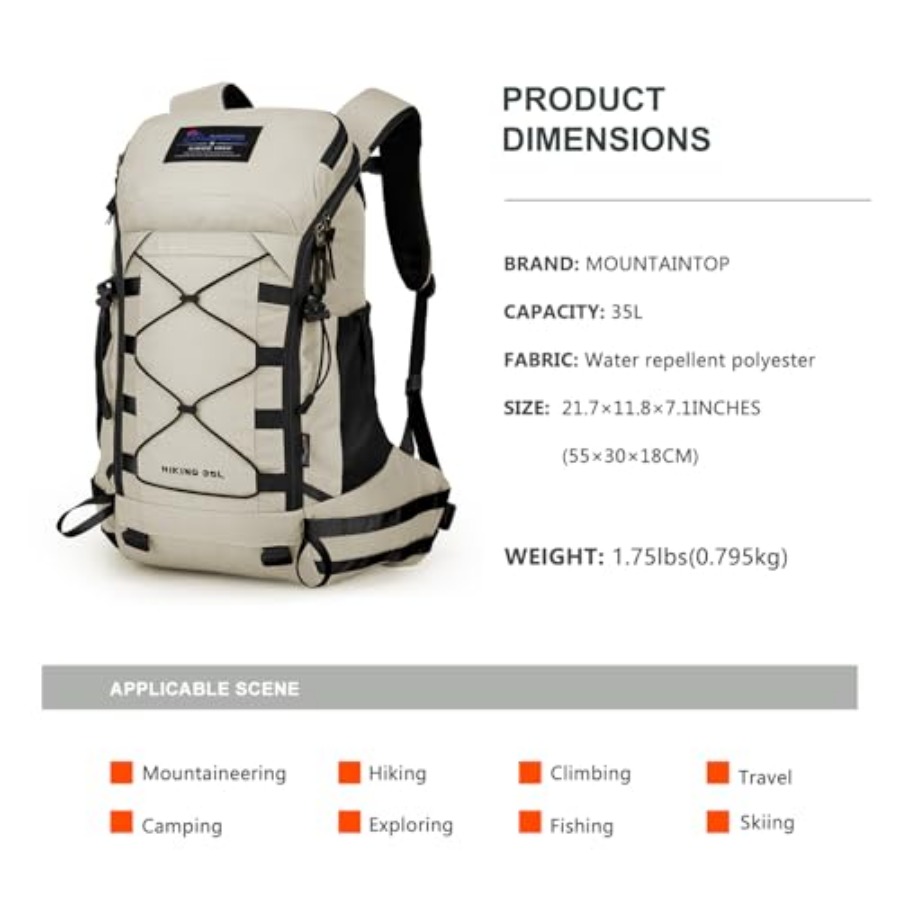 35L Hiking Backpack, Lightweig - огляд і ціна Rain Cover Backpack